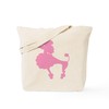 CafePress Poodle In Pink Tote Bag Reusable Natural Beige Canvas