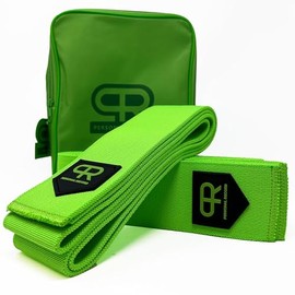 PR Personal Record Vendajes De Rodilla Extra Anchos Y Resistentes Para Levantamiento De Pesas: Par Premium Con Ajustes Fáciles Y Ajuste Seguro, Vendaj