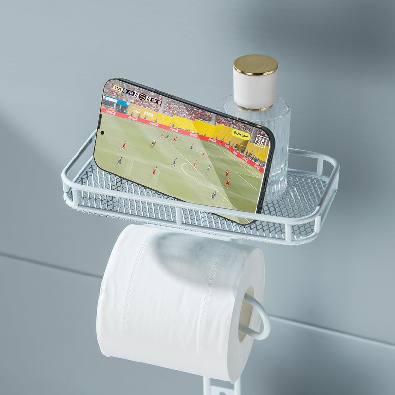 Toilet Paper Holder Free Standing, Adjustable Height, Tissue Paper Roll