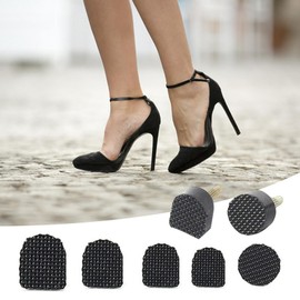60pcs High Heel Replacement Tips for Womens, Shoe Heel Replacement Dowels High Heel Caps Protectors Heels Repair Kit for High Heel Shoes(Black)