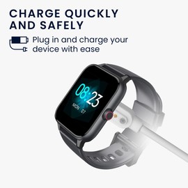 kwmobile USB Kabel Charger kompatibel mit Blackview R3 / R3 Pro Ladekabel - Smart Watch Ersatzkabel - Fitnesstracker Aufladekabel in Weiß