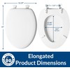Mayfair Athens Toilet Seat, Easy Clean Hinges and Durable Wood