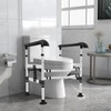 FiueStur Adjustable Toilet Safety Rails for Elderly Sturdy Support Frame