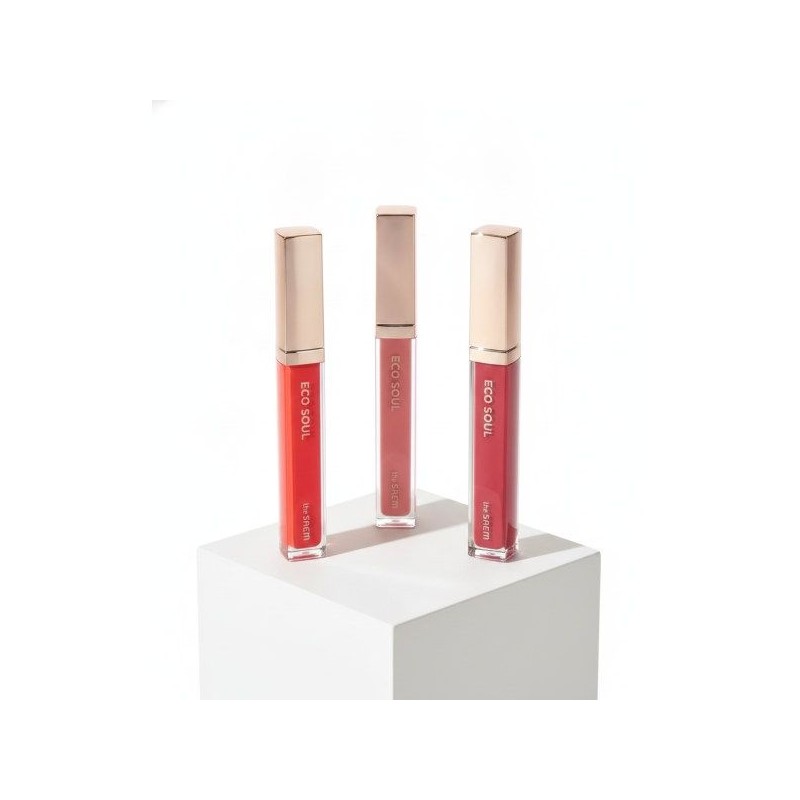 THESAEM 에코 소울 샤인 립 글로스 3colors CR01 코랄 넥타