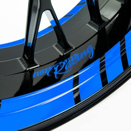 18-Piece Set of Wheel Rim Stickers for Motorcycle Car Rims Design Complete Set Rim Stickers for 15 Inch 16 Inch 17 Inch 18 Inch 19 Inch MR020 (06 Azure Blue)