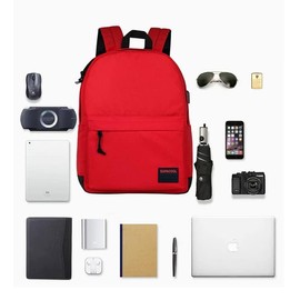 SUPACOOL Lightweight Casual Laptop Backpack for Men and Women, classic backpack for College Travel Work, Schulrucksack für Jungen, Mädchen und Teenager(red)