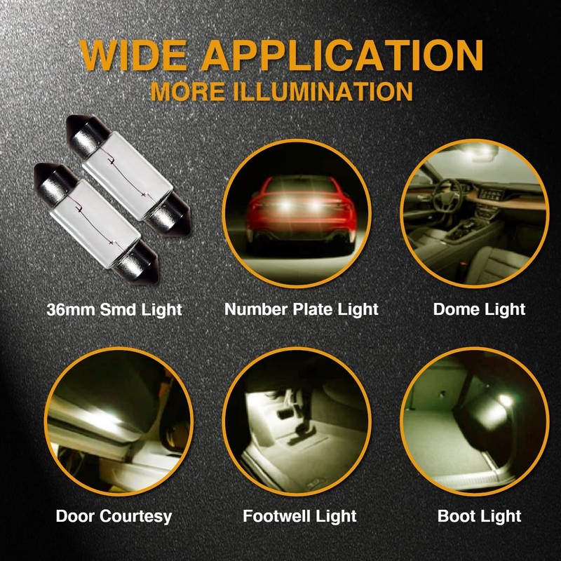 Rafeal Auto 24V 5W 10 Pack Sv8.5-8 T3.25 Halogen Festoon