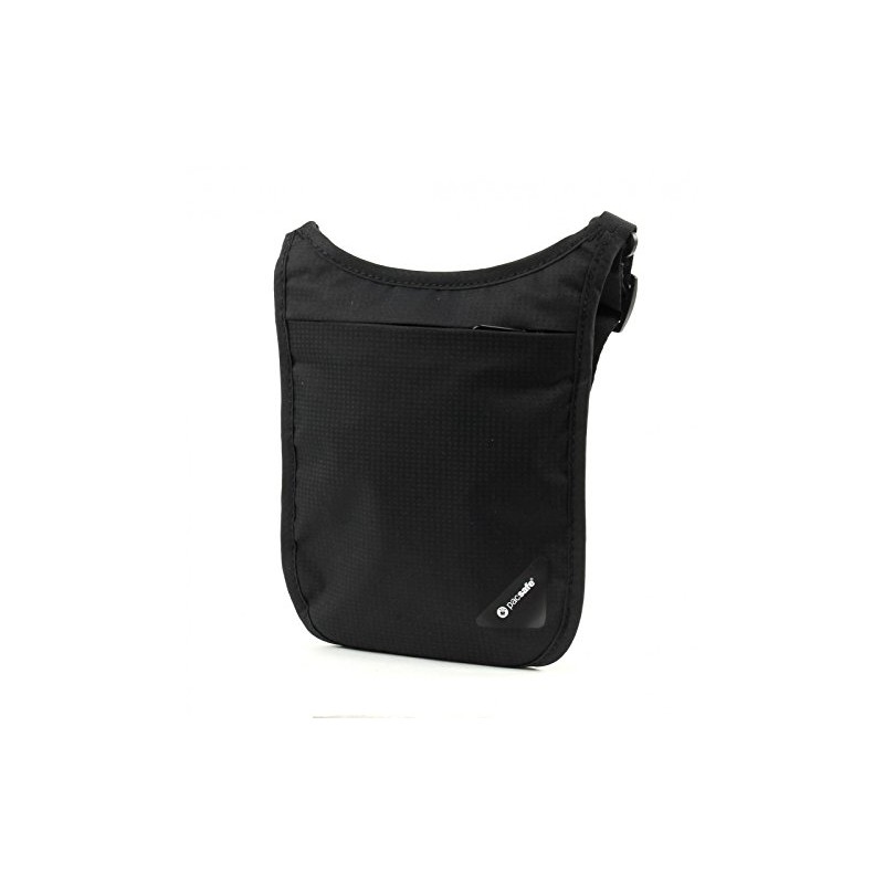 PacSafe Coversafe V75 Anti-Theft RFID Blocking Neck Pouch, Black