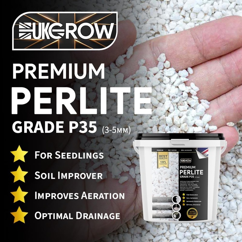 20L Premium Perlite In a Bucket by UKGROW for Ultimate