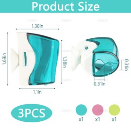 AUEAR, 3 Pack Toothbrush Head Covers with Suction Cup Anti Dust Wall Mirror Toothbrushes Holder Protective Case for Bathroom Home Travel Outdoor & Camping