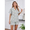 LUBOT 100% Cotton Women's Pajamas Set Button-Down Two-piece PJ Set