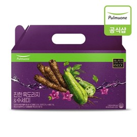 Pulmuone Dark Black Bellflower Scrubber Set 80ml / 풀무원 진한 흑도라지 수세미 세트 80mlX30포, 80ml, 1세트