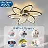 Dalouguan Ceiling Fan with Lights Remote Control, Black Flower Ceiling