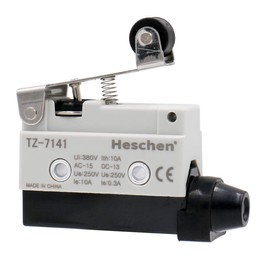 Heschen Horizontal Limit Switch Short Roller Lever Actuator Actuator AC 380V 10A Single Pole TZ-7141