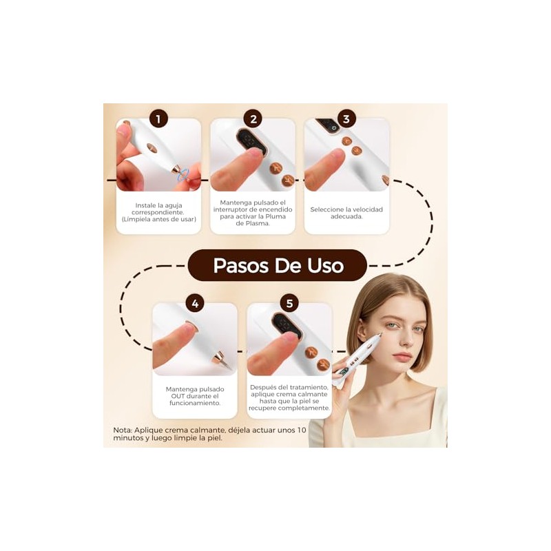Pluma De Plasma con 15 Niveles de Velocidad Ajustable, Pantalla