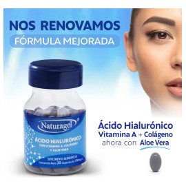 Naturagel cido Hialuronico, Aloe Vera Y Vitaminas 30cap Sfn Sin Sabor                                                                                 