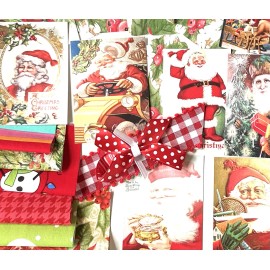 Christmas Crafting Kit for Journals, Scrapbooks, Christmas Cards 24 Items #CK24