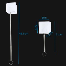 Esforzarse Fish Net Aquarium 2 Pcs, Telescopic Small Aquarium Fishing Net Extendable Skimming Net for Small Pond Fish Tank Aquarium, Adjustable Mini Fishing Net Pole for Aquarium Fish Tank Shrimp