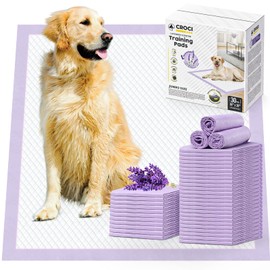 CROCI Dog Pads Lavender Scented 36x36in XXL Pee Pads for Dogs with Odor Eliminating Puppy Pads Thicken Super Absorbent Up to 11 Cups Pee Pads, Disposable (30 Counts)