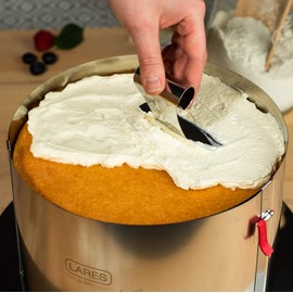Lares Spreading Aid with Handle - for Even Spreading of Dough, Cream and Cream - Made in Germany