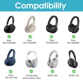 ProCase Hard Case for Sony WH-CH720N/ WH-CH710N/ WH-CH520/WH-CH510/ WH-1000XM5/ WH-1000XM4/ WHXB910N/ Bose 700 Wireless Noise Cancelling Headphones, Travel Carrying Bag with 2 Dust Covers -Black