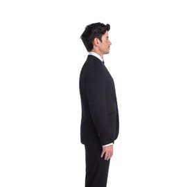 Geoffrey Beene Men's Black Tuxedo Jacket, Two-Button Closure, Notch Lapel, Multiple Sizes (US, Numeric, 44, Regular, Regular, Black)