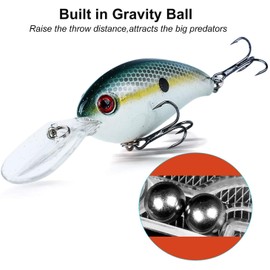 Sougayilang Fishing Lure Shallow Deep Diving Swimbait Crankbait Fishing Wobble Multi Jointed Hard Baits for Bass Trout Freshwater and Saltwater Pack of 8