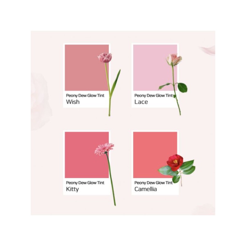 LOVEFLEUR Peony Dew Glow Tint 4g, Color:04 Lace