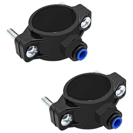Kyuionty Drain Saddle Valve with 1/4" Quick Connect, Water Filters Drain Saddle Clamp for Under-Sink Reverse Osmosis System (2 Pack)