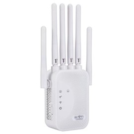 WiFi Extender Signal Booster, 2025 WiFi Booster 1200Mbps Dual Band 5GHz/2.4GHz Internet Extenders for Home, Wi-Fi Repeater with Ethernet Port Covers up to 36328 Sq.ft Range and More Devices (6 ANT)