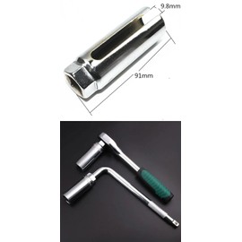 Automotive Replacement Oxygen Sensor Socket O2 Sensor Sockets Oxygen Sensor Sockets with Side Wire Cutout 1/2" Inch Drive x 7/8" (22mm), with Wide Side Cutout ，Universal for Most Models of Cars