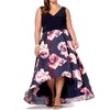 X by Xscape Womens Plus Sleeveless Hi-Low Party Dress Navy