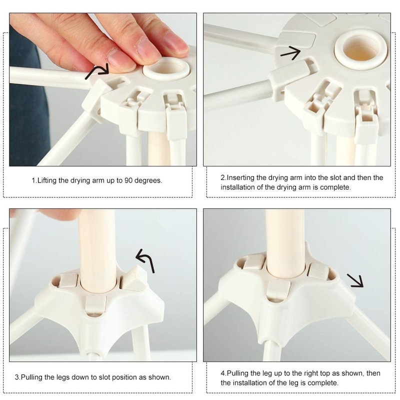 Cambom Collapsible Pasta Drying Rack - Spaghetti Noodle Drying Rack