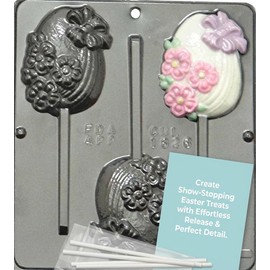 Fancy Egg Lollipop Chocolate Candy Mold Easter 1826