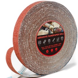 Emery Cloth Roll, 40 Grit Sandpaper Roll, 1" x 98 Feet Long Red Continuous Sand Paper Roll, Wet and Dry Emory Cloths for Metal, Polishing and Surface Treatment of Wood,Furniture