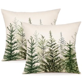 ZWJD Christmas Linen Cushion Covers 2-Pack 50x50cm - Home Decor