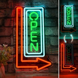 VYXIN Flashing Open Neon Light Sign,Open Neon Sign,Led Signs Suitable For Decorating Places Such As Stores,Cafes,Flower Shops,Restaurants,Commercial Premises