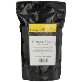 Elmwood Inn Fine Teas, Ginger Peach Black Tea, 450 grams Pouch