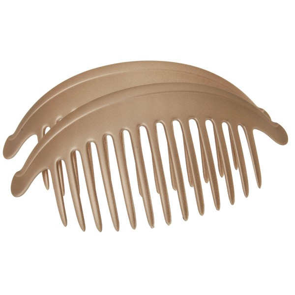 France Luxe Belle Larger Interlocking Comb, Matte Sable, Set of 2 - An Excellent Styling Solution For Long/Thick or Curly Hair
