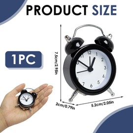 Mini Alarm Clock, Alarm Clocks for Heavy Sleepers, Analogue Alarm Clock, Loud Alarm Clock for Heavy Sleepers, Retro Alarm Clock, Alarm Clock for Heavy Sleepers for Bedroom Kitchen Desk Bedside