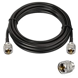 Vecys PL 259 Cable UHF Connector PL-259 to UHF Plug PL-259 Low Loss Coaxial Cable UHF Jumper Cable PL-259 RG58 16.4FT/5M for Walkie Talkie CB Radio SWR Meter Antenna Analyzer
