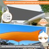 NAKIHOUSE Waterproof Sun Sail with Mounting Kit, 3 x 5