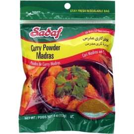 Sadaf Madras Curry Powder - Curry Powder Madras for Cooking and Food Seasoning - Seasoning & Spices - Kosher - 4 oz Resealable Bag