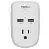 Vivitar HA-1009 Wi-Fi Outlet with Timers, White