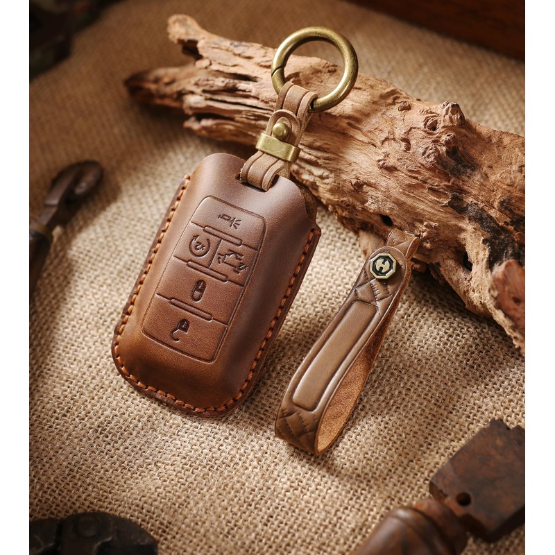 ontto Cowhide Car key cover fit for Dodge RAM 1500