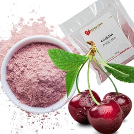 BONGIOVANNI FARINE E BONTA' NATURALI Ciliegia In Polvere, Senza Glutine, Ideale per Frullati, Senza Zuccheri Aggiunti, 100% Succo di Ciliegia, Vegan confezione da 100 Grammi