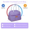 JBGOYON 4-in-1 Bento Box and Insulated Lunch Bag Set, Purple