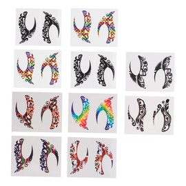 Vaguelly 10 Pairs Festival Eye Makeup Stickers Stylish Eyeliner Eyeshadow Stickers for Carnival Masquerade Costume Parties Lightweight Design Unique Accessory for Women