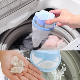 MyDomae Flower Washing Machine Floating Lint Trap - Pink 7ea