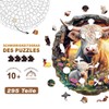 Individz Wooden Puzzle for Adults Children, Unique Animal-shaped Cattle Family